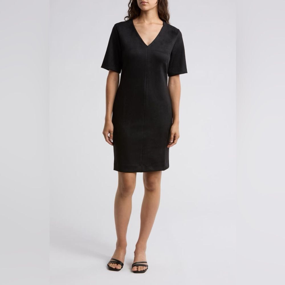 SPANX | Faux Suede Column Dress Black Size M‎ - Picture 4 of 10